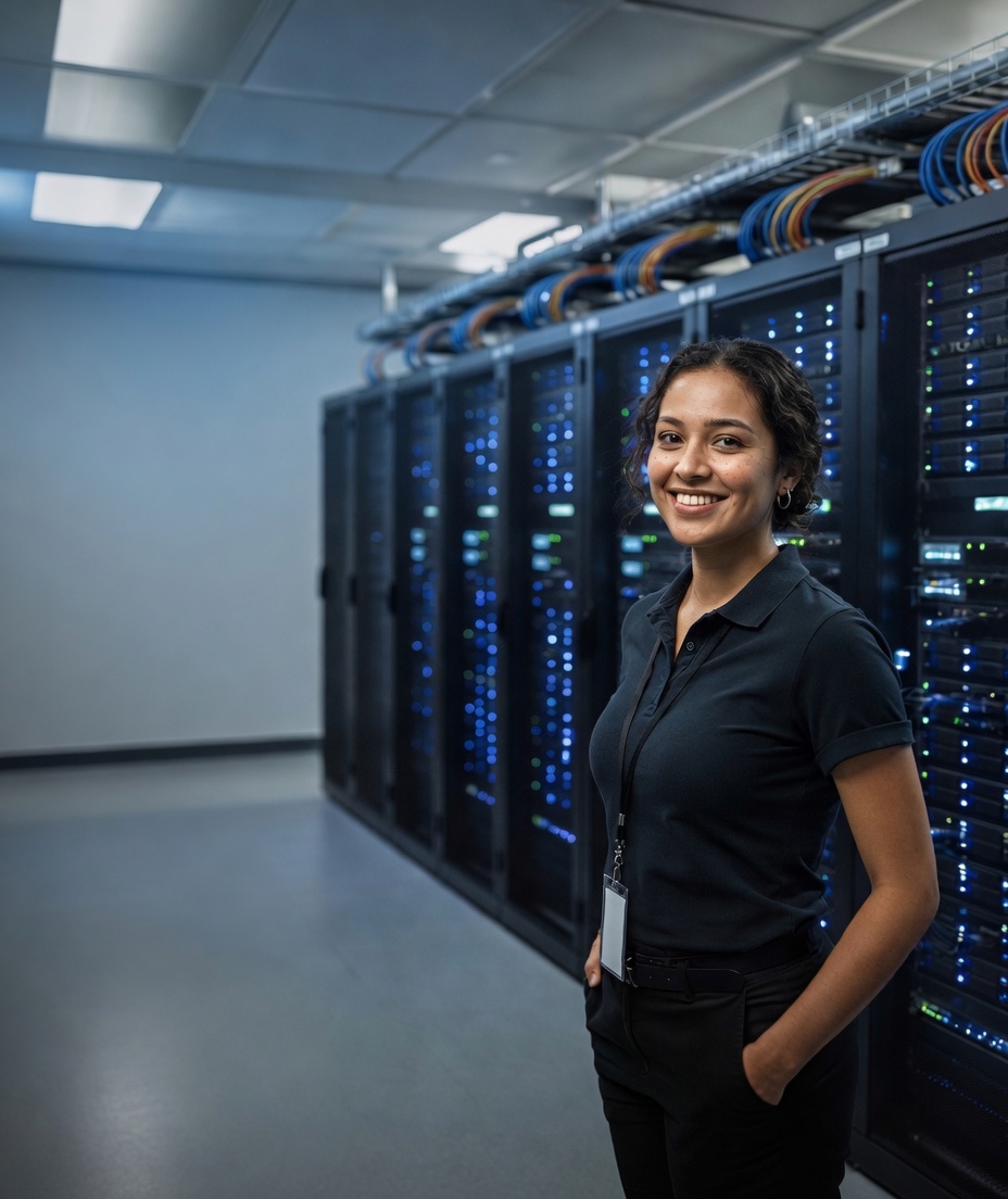 Technikerin im Rechenzentrum – dein Arbeitsplatz bei SYNECTIVE.